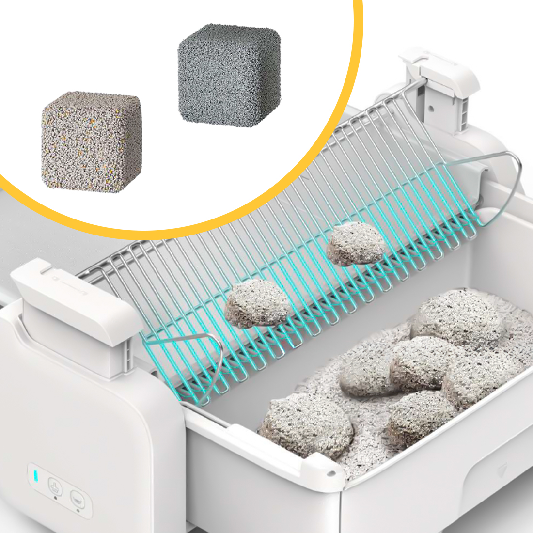 UBTech UCAT C31 kompatybilność z żwirkiem bentonitowym mineralnym 12mm szczelina zgarniacza