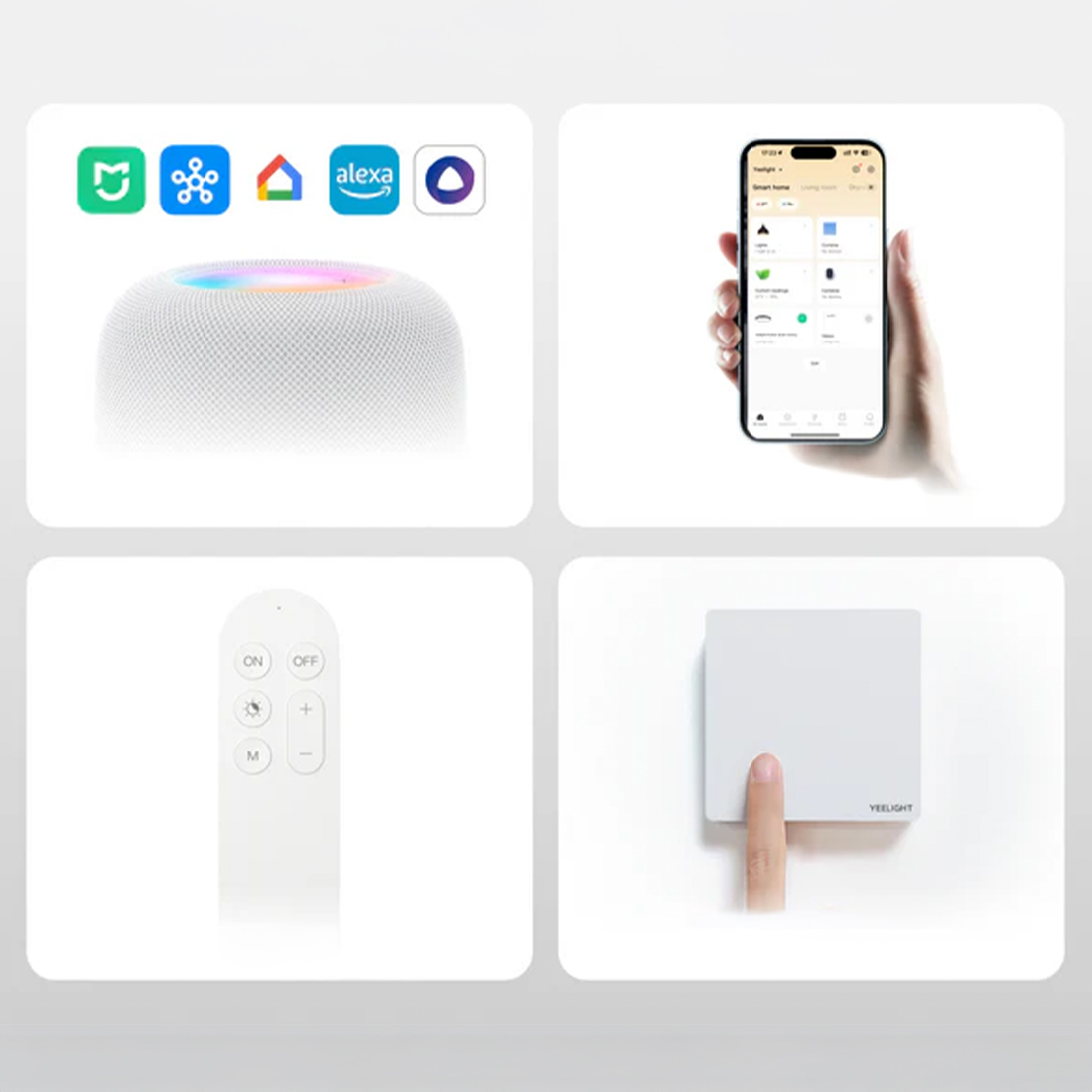 smart lampa sufitowa Yeelight Mercury C300 sterowanie aplikacją Wi-Fi Bluetooth asystenci głosowi