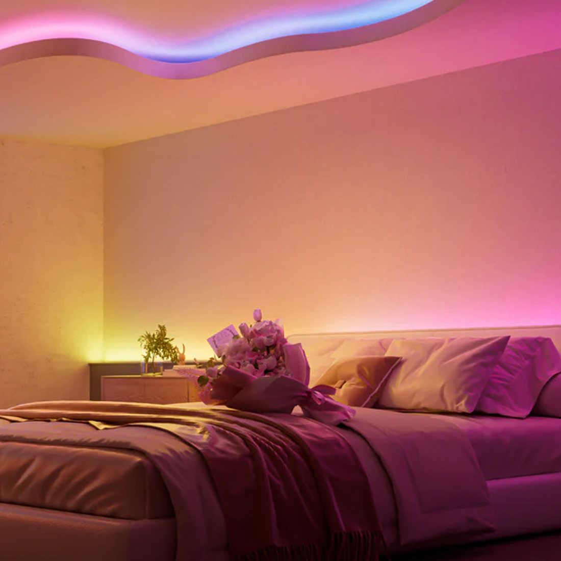 dyskretne oswietlenie led rgbic yeelight basic strip lights 6m