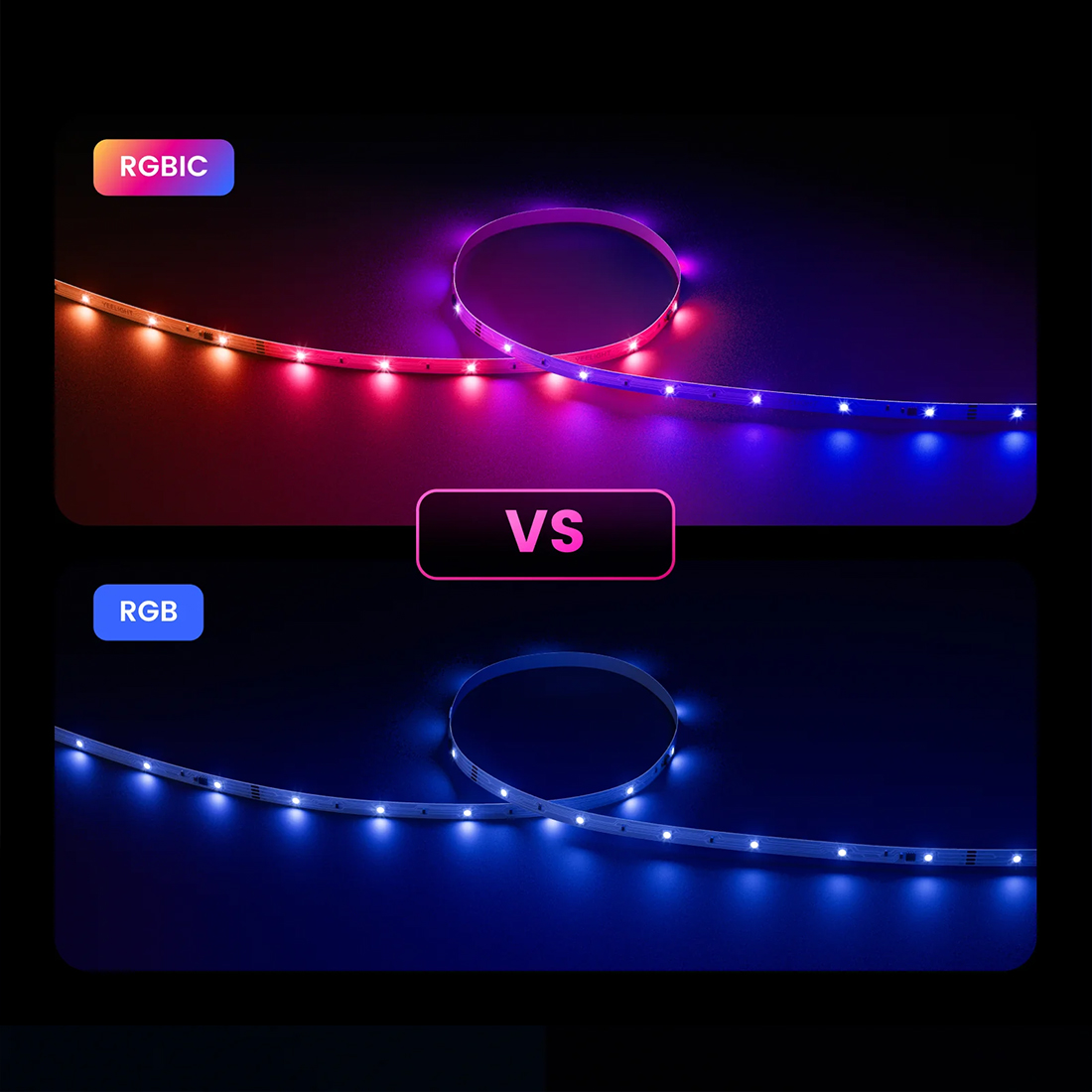 rgbic pasek led 12m yeelight basic strip lights niezalezne sterowanie segmentami