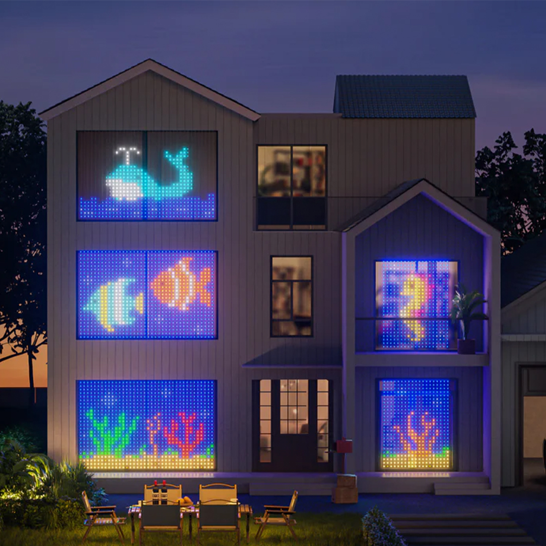 yeelight curtain light łączenie dwóch kurtyn tworzenie większych scen