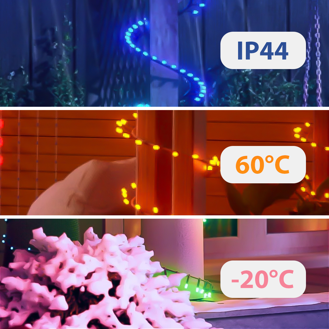 Yeelight Holiday String Lights wodoodporność IP44 do użytku na zewnątrz