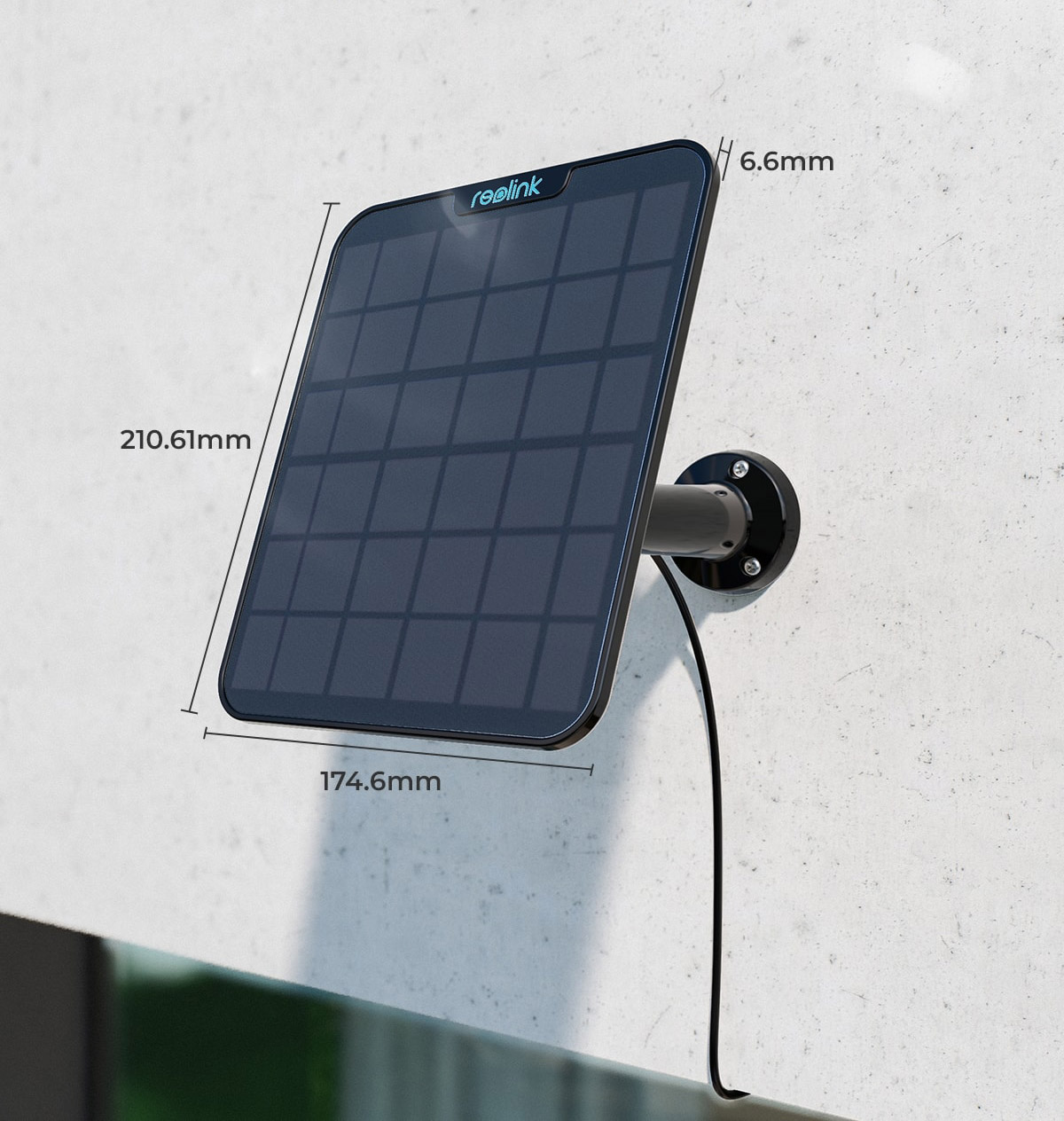Panel solarny 6W do kamer zewnętrznych Reolink - czarny