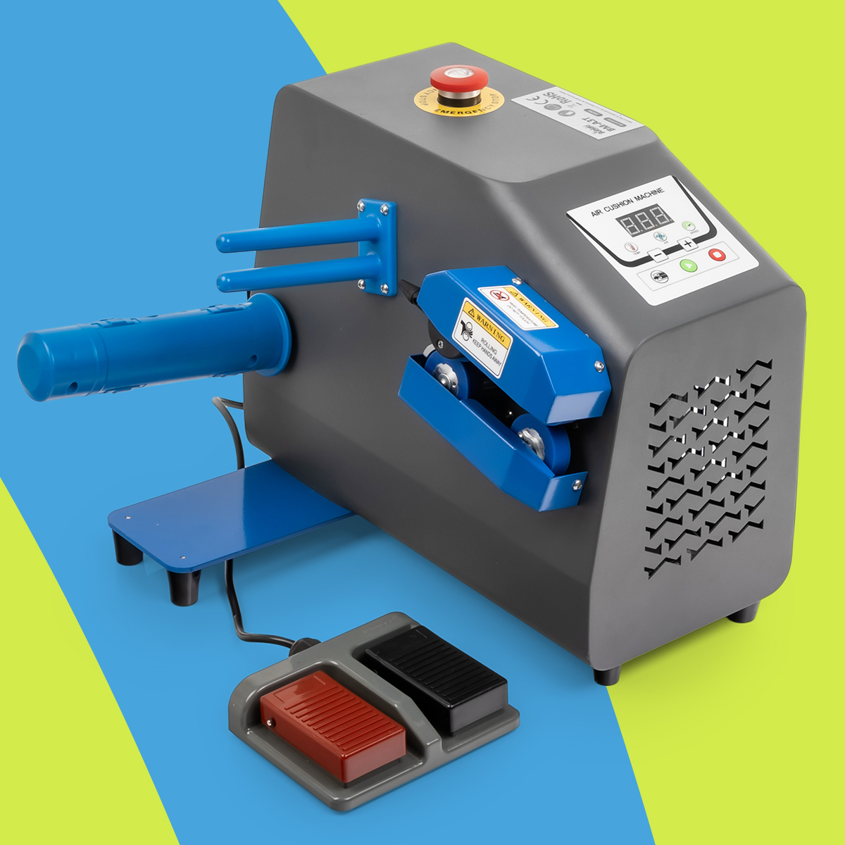 maszyna do wypełniaczy powietrznych, Bublaki BM-A3T, poduszki powietrzne do pakowania, wypełniacze powietrzne, zabezpieczenie przesyłek, pakowanie paczek, maszyna do poduszek powietrznych, wypełniacze do paczek, bezpieczne pakowanie, maszyna do wypełniaczy