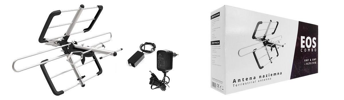 Czarna antena dvb t spacetronik eos combo dvbt