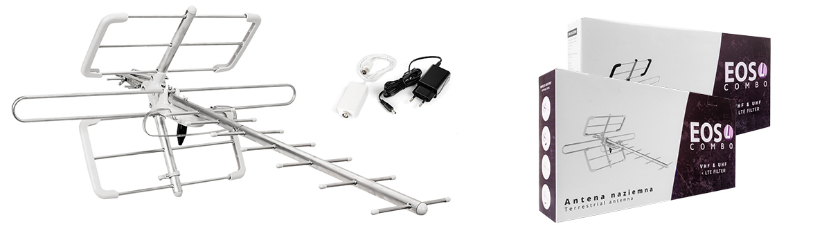 Czarna antena spacetronik eos combo dvbt