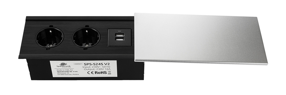 Gniazdo blatowe Spacetronik Ergoline SPS-S24S V2 COMPACT