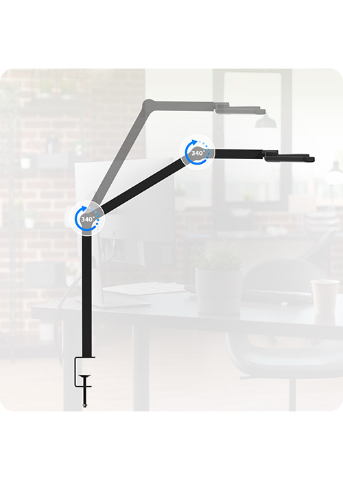 Biurkowa Lampa LED Spacetronik Glow D2, ergonomiczna praca, ochrona wzroku, zdrowe oświetlenie