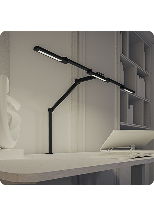 Specyfikacja Biurkowej Lampy LED Spacetronik Glow D2, techniczne detale, mocowanie lampy