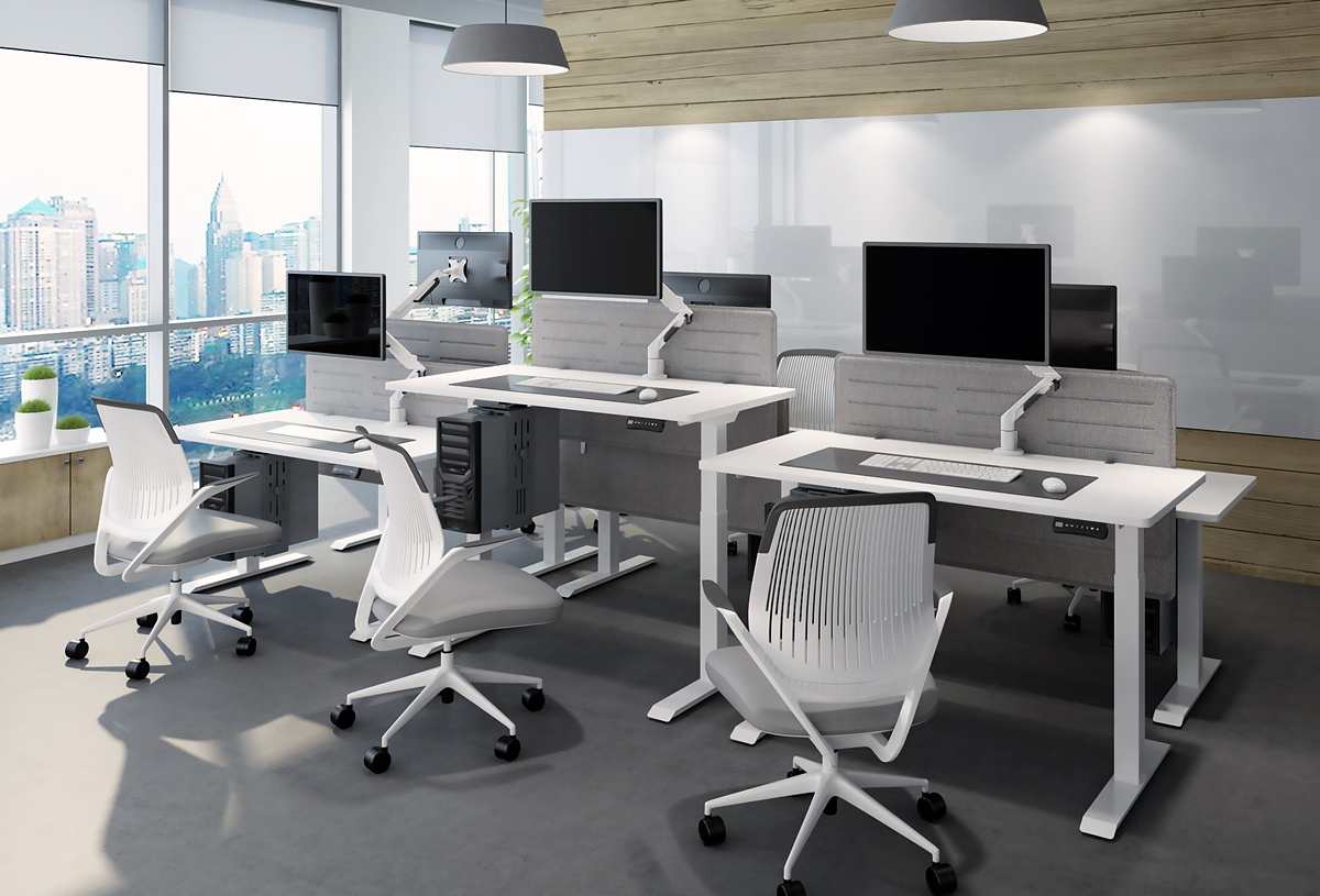 Elektryczny stelaż biurkowy Spacetronik Ergoline SPE227W