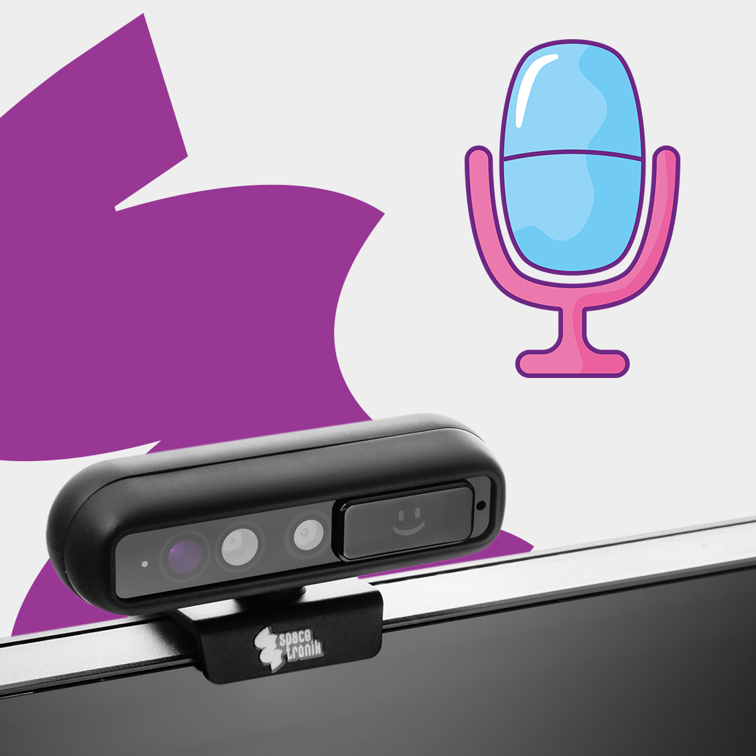 kamera internetowa 2K, Spacetronik SP-WCAM12, Windows Hello, rozpoznawanie twarzy, kamera z mikrofonem, kamera plug and play, kamera do wideokonferencji, kamera z osłoną prywatności, kamera USB-C, kamera do pracy zdalnej, kamera do nauki online