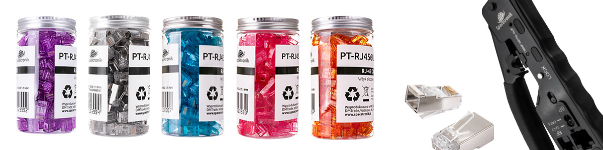 Wtyki RJ45 przelotowe Spacetronik