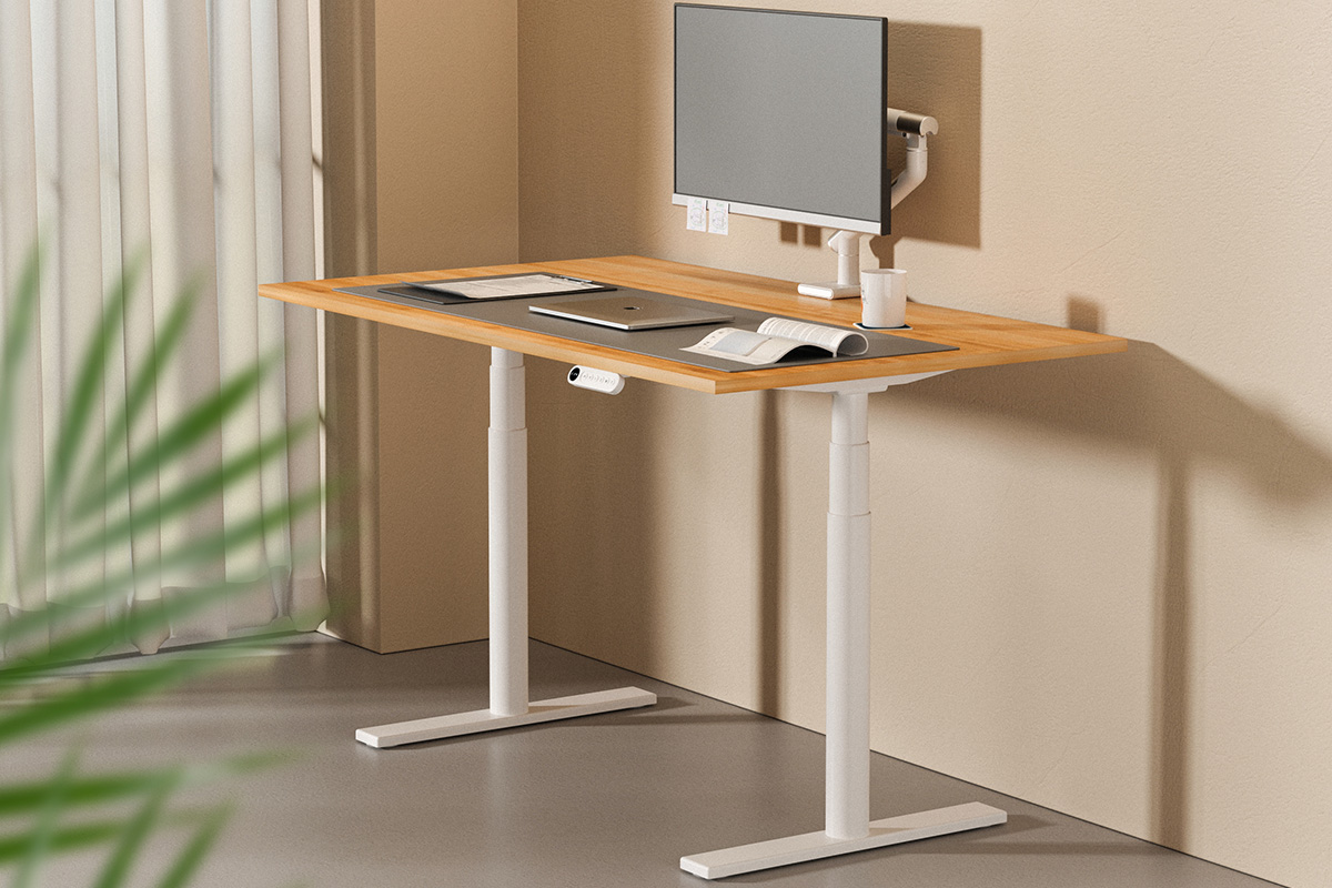 Elektryczny stelaż biurkowy Spacetronik SPE-227W białe ergonomiczne