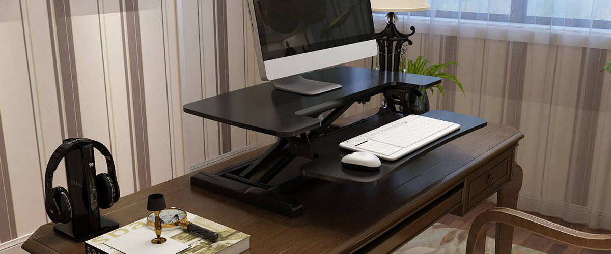 Podstawka na biurko sit-stand Spacetronik SPR-127SB czarna