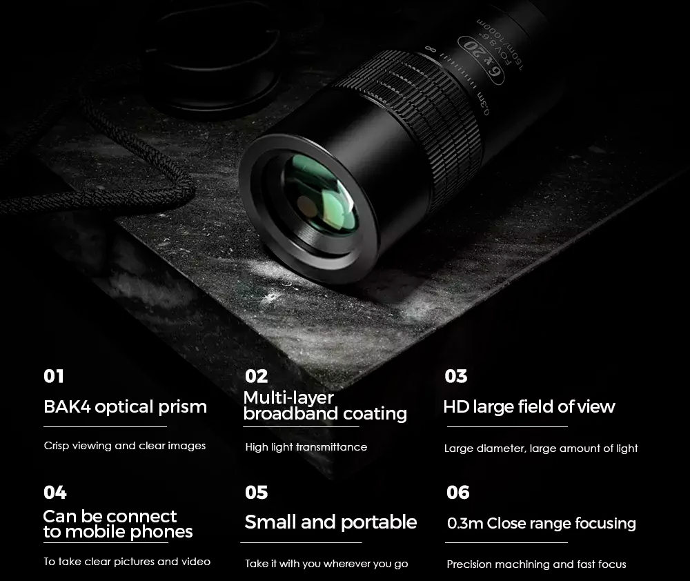 Obiektyw długoogniskowy do fotografii mobilnej