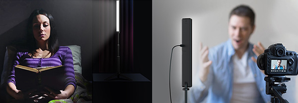 lampa led ze statywem apexel apl-fl06