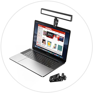 Lampa LED ze statywem i uchwytem na monitor Apexel APL-FL06