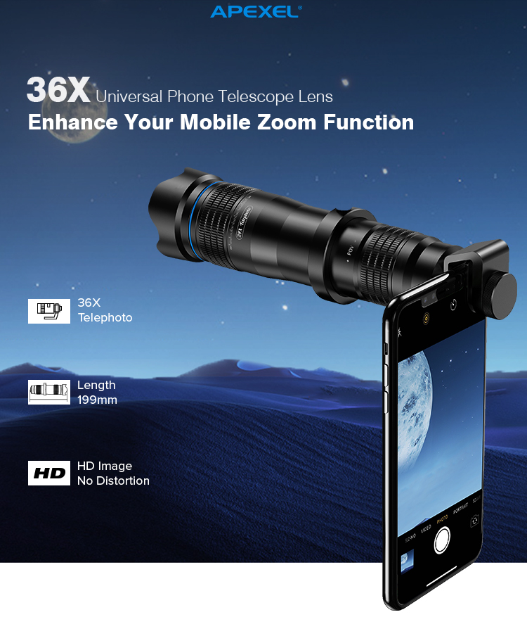 Obiektyw długoogniskowy do fotografii mobilnej