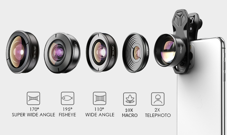 zestaw obiektywów do fotografii mobilnej