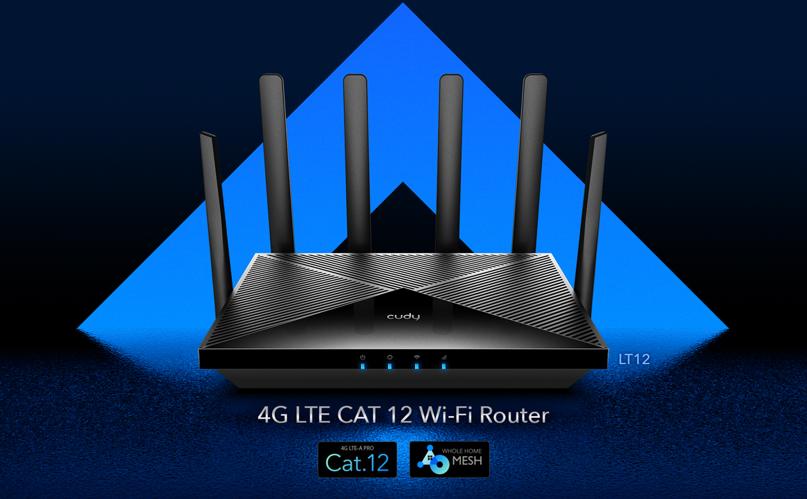 Router WiFi 5 AC1200 CAT12 dual SIM WAN Cudy LT12 4G LTE Agregacja pasm Open WRT