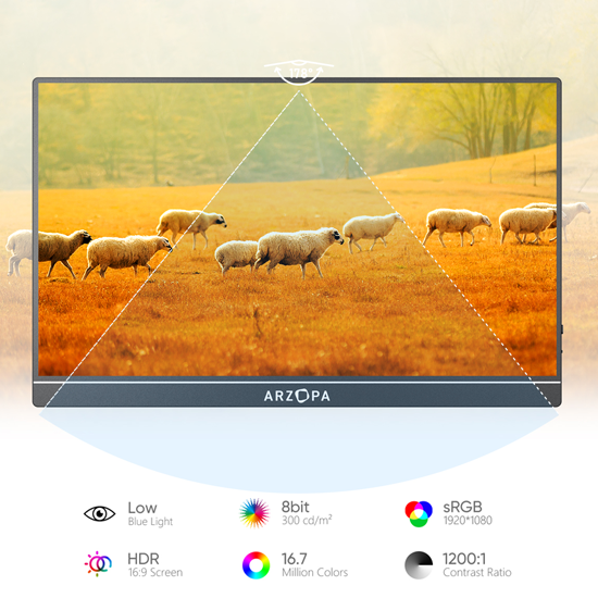 Monitor przenośny ARZOPA A1 Gamut obraz