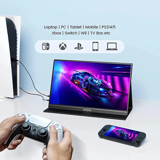 Monitor przenośny ARZOPA S1 Table łatwe połączenie