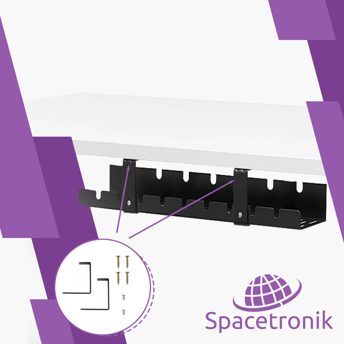 Uchwyt kablowy Spacetronik SPK-520B montaż