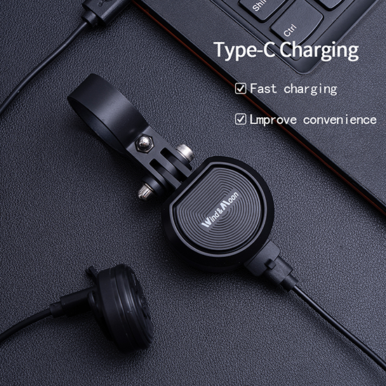 Elektroniczny dzwonek rowerowy z funkcją alarmu Wind and moon WT11 ładowanie