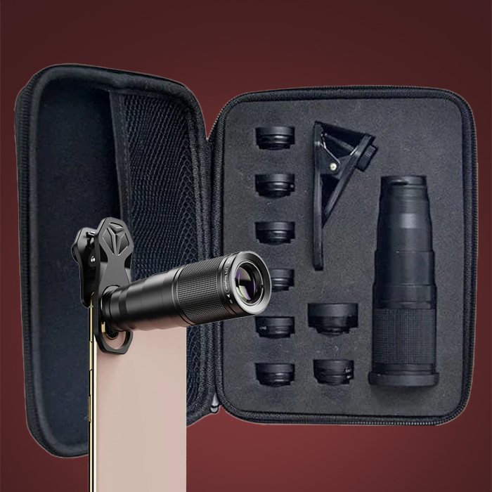 zestaw obiektywów do telefonu, 10 w 1, soczewki apexel, mobilna fotografia, zestaw fotograficzny na telefon, obiektywy makro, teleobiektyw 22x, obiektyw gwiezdny, obiektyw kalejdoskopowy, soczewki na smartfon