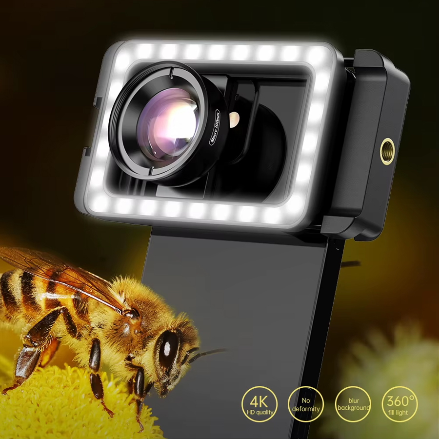 obiektyw makro 4K, zdjęcia makro 4K, Apexel obiektyw, jakość makro fotografia, makro z detalami, najlepszy obiektyw makro, zdjęcia detali, makro światło wypełniające, soczewka 4K, Apexel M15