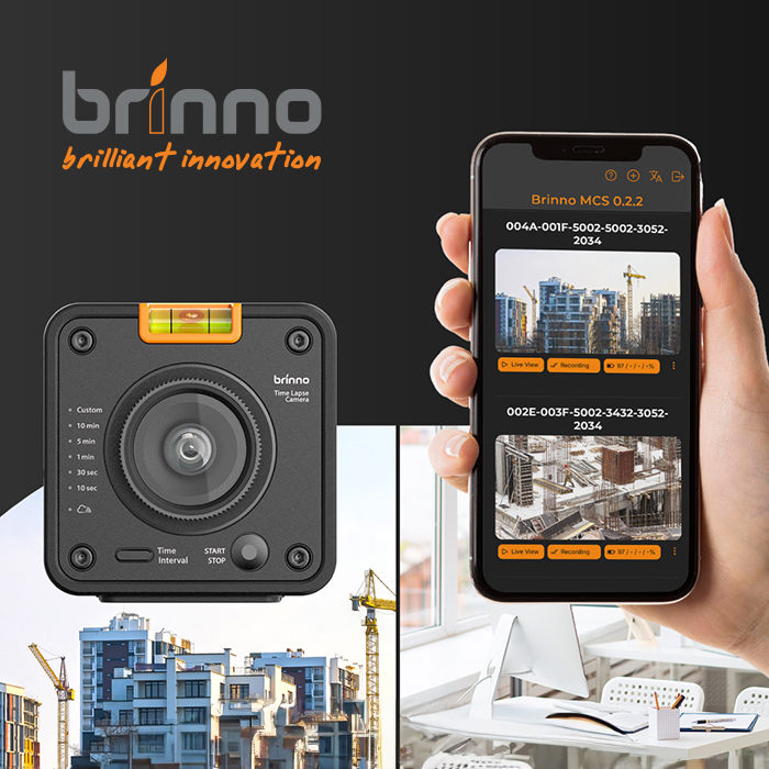 kamera z Wi-Fi, Brinno BCC5000, sterowanie aplikacją, monitoring budowy, kamera Bluetooth, kontrola zdalna, time-lapse kamera, inteligentne sterowanie, nagrywanie budowy, aplikacja do kamer poklatkowych