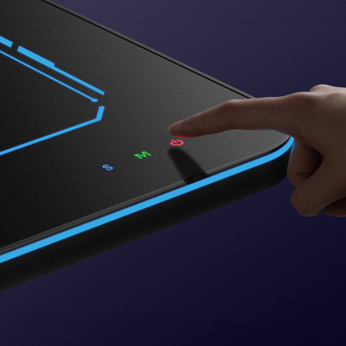blat z dotykowym sterowaniem, blat gamingowy z panelem dotykowym, panel dotykowy do LED RGB, blat z kontrolą oświetlenia, sterowanie RGB w blacie, blat LED dotykowy, tabletop touch RGB, RGB LED control desk top