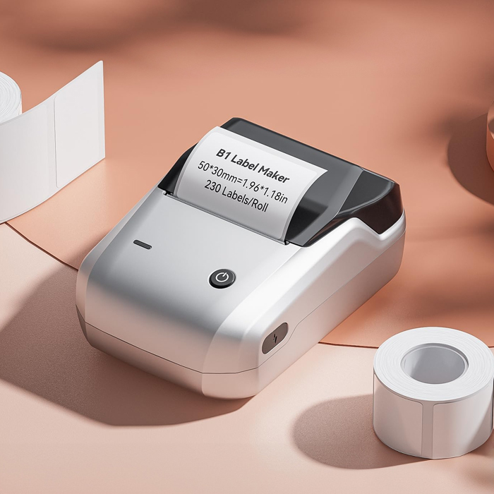 drukarka etykiet termiczna, niimbot b1, drukarka bluetooth, przenośna drukarka etykiet, drukarka do naklejek, etykiety samoprzylepne, niimbot aplikacja, drukarka bez tuszu