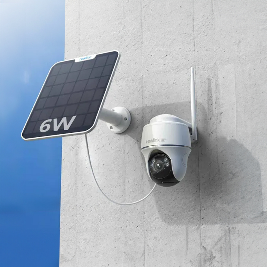 Inteligentna kamera Reolink Argus PT, kamera WiFi 2.4/5GHz, kamera obrotowa, detekcja osób AI, kamera z akumulatorem, noktowizor, monitoring 2K+, kamera z dwustronną komunikacją, kamera z pamięcią lokalną, kamera z panelem solarnym