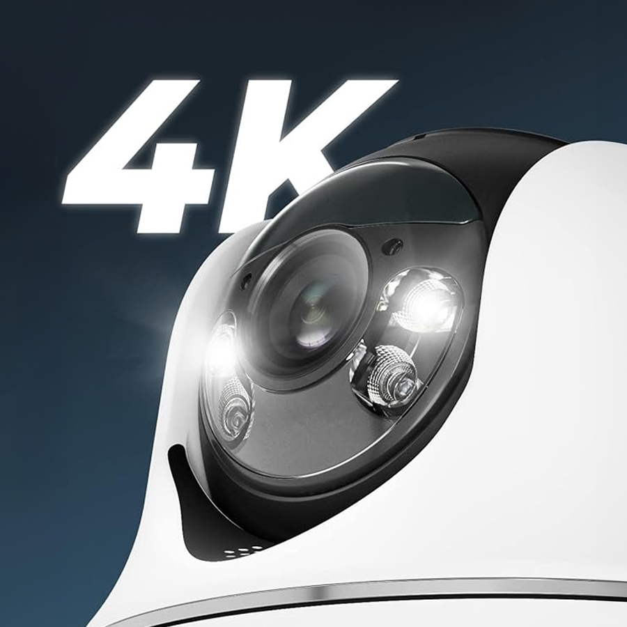 Inteligentna kamera Reolink Argus PT, kamera WiFi 2.4/5GHz, kamera obrotowa, detekcja osób AI, kamera z akumulatorem, noktowizor, monitoring 4K+, kamera z dwustronną komunikacją, kamera z pamięcią lokalną, kamera z panelem solarnym