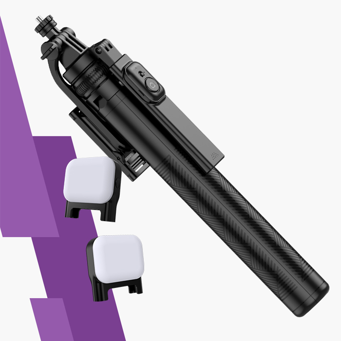 selfie stick z pilotem, statyw do telefonu, kij selfie Spacetronik, czteronożny statyw, regulowany kij selfie, lekki statyw do zdjęć, kij selfie z Bluetooth, statyw z regulowaną wysokością