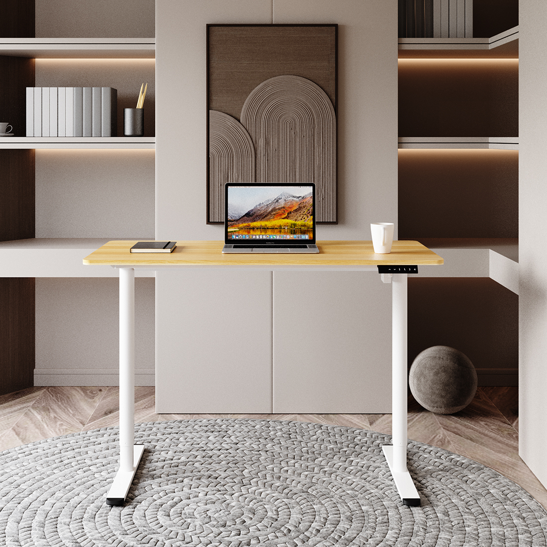 biurko z regulacją wysokości, biurko elektryczne, biurko stojące, biurko do pracy na stojąco, ergonomiczne biurko, biurko do biura, biurko do home office, nowoczesne biurko