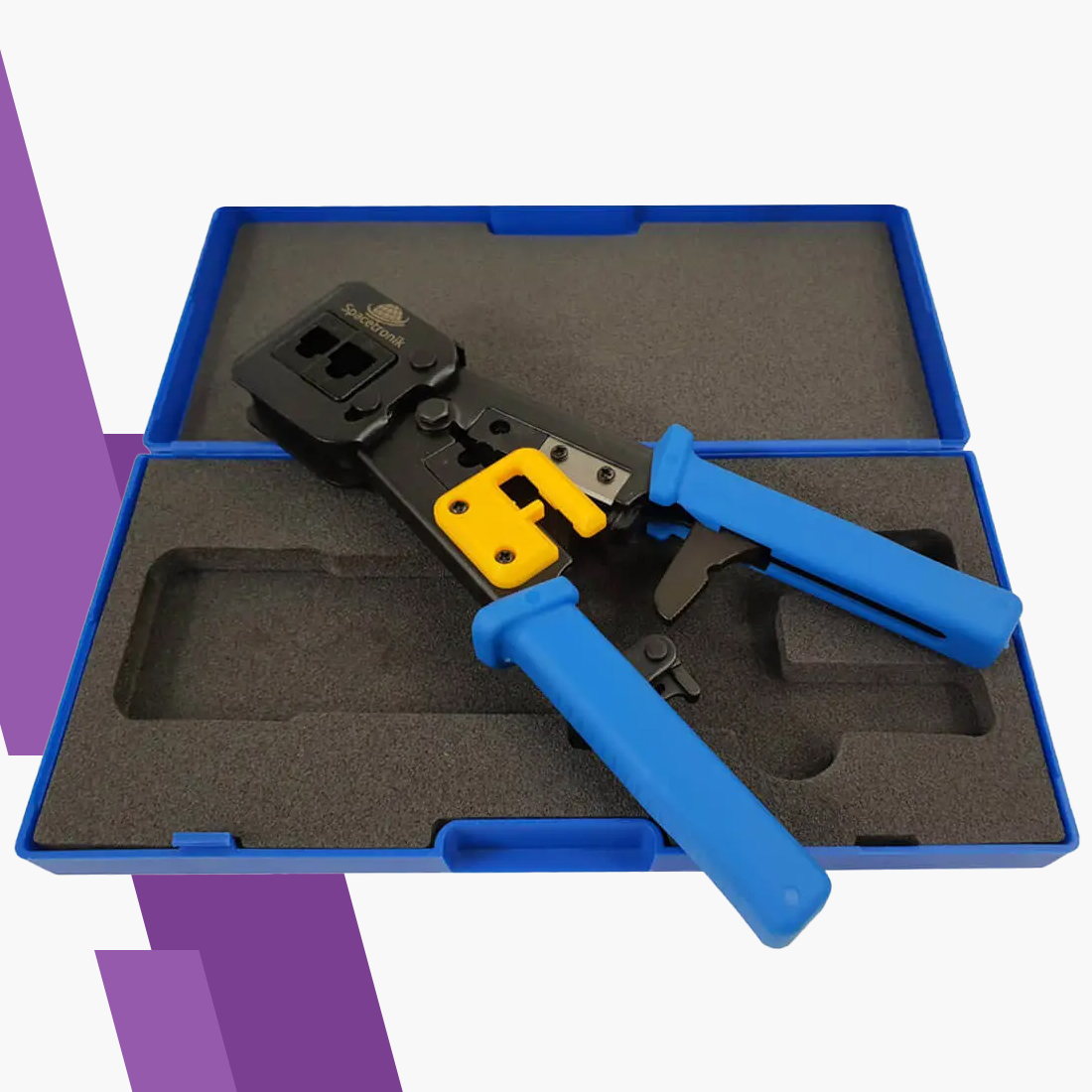 wysoka jakość wykonania, narzędzie precyzyjne, trwała zaciskarka RJ45, RJ12, RJ11, Spacetronik PT-CT01, odporna na uszkodzenia, ergonomiczna zaciskarka, niezawodna zaciskarka, trwałe materiały, narzędzie sieciowe