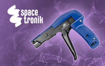 pistolet do zaciskania opasek zaciskowych, zaciskarka do trytytek, narzędzie do opasek kablowych, Spacetronik PT-CT10, precyzyjne zaciskanie, automatyczne obcinanie opasek, ergonomiczny uchwyt, regulacja siły zacisku