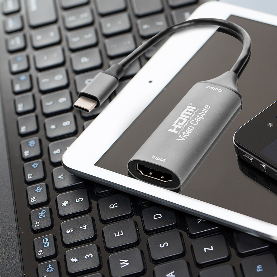 grabber wideo HDMI USB-C, przechwytywanie wideo 4K, grabber do streamingu, nagrywanie HDMI na USB-C, adapter HDMI do USB-C, przechwytywanie obrazu Full HD, grabber do konsoli, karta przechwytująca HDMI
