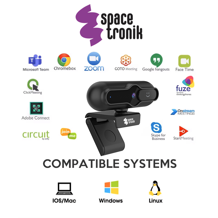 kamera internetowa 4K, Spacetronik SP-WCAM13, kamera z mikrofonem, kamera plug and play, kamera do wideokonferencji, kamera z osłoną prywatności, kamera USB-C, kamera do pracy zdalnej, kamera do nauki online