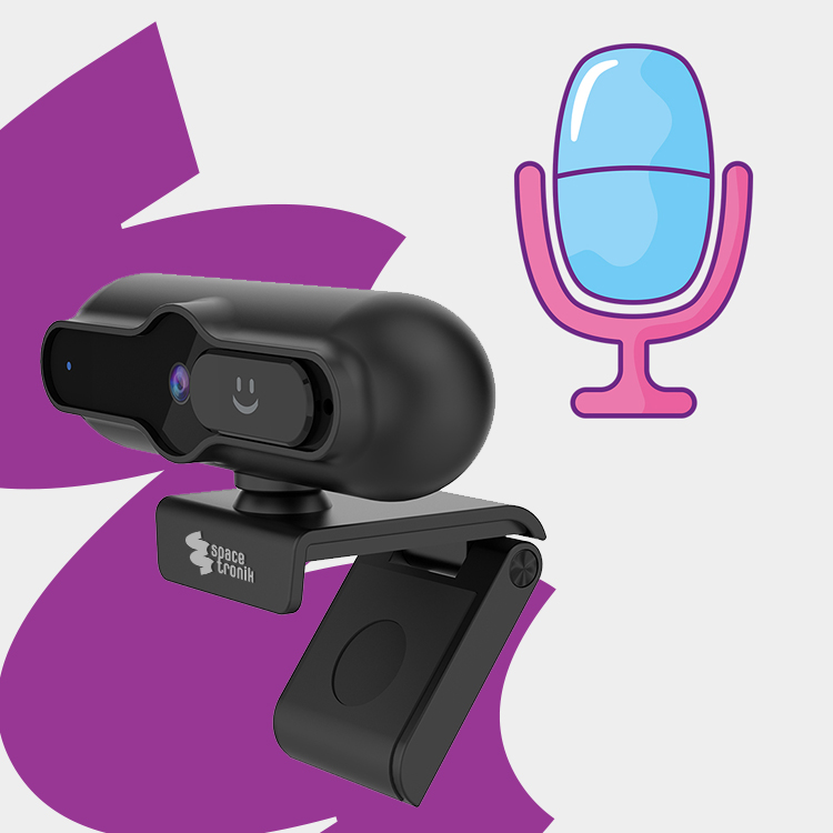 kamera internetowa 4K, Spacetronik SP-WCAM13, kamera z mikrofonem, kamera plug and play, kamera do wideokonferencji, kamera z osłoną prywatności, kamera USB-C, kamera do pracy zdalnej, kamera do nauki online