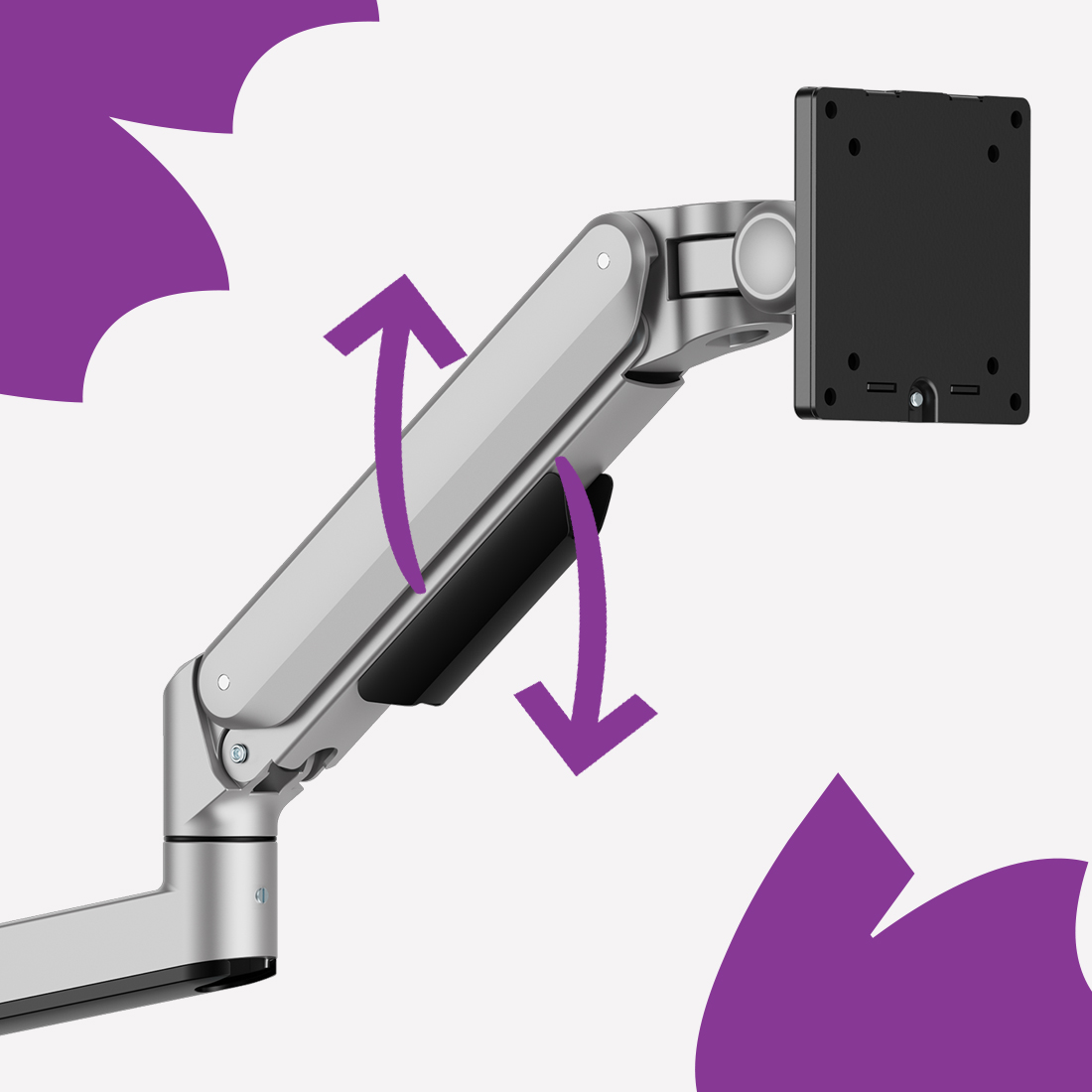 uchwyt do monitora z USB-C, uchwyt biurkowy z portami usb, ramię do monitora deluxe, uchwyt Spacetronik z USB, uchwyt monitorowy sprężynowy, uchwyt do monitora 40 cali, ramię pole mounted z usb, ergonomiczny uchwyt monitora