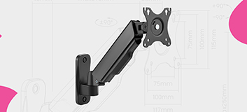 uchwyt ścienny do monitora, uchwyt do monitora 32 cali, uchwyt VESA 100x100, Spacetronik uchwyt ścienny, uchwyt monitorowy regulowany, montaż monitora na ścianie, uchwyt sprężynowy monitor, ergonomiczne stanowisko pracy