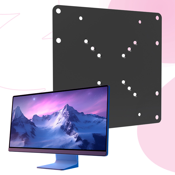 adapter vesa 200x200, uchwyt tv vesa adapter, przedłużka vesa do monitora, adapter do tv 23-42 cale, uchwyt vesa do telewizora, stalowy adapter vesa, montaż tv do uchwytu, rozszerzenie vesa