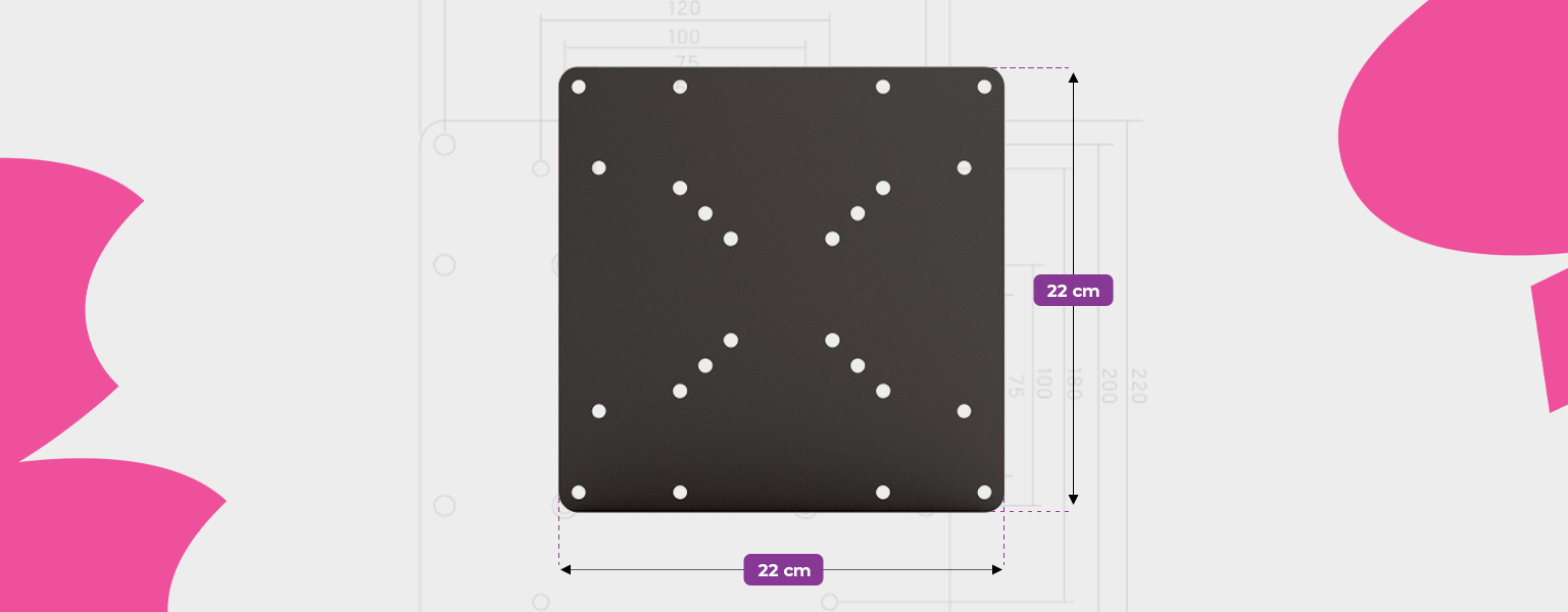 adapter vesa 200x200, uchwyt tv vesa adapter, przedłużka vesa do monitora, adapter do tv 23-42 cale, uchwyt vesa do telewizora, stalowy adapter vesa, montaż tv do uchwytu, rozszerzenie vesa