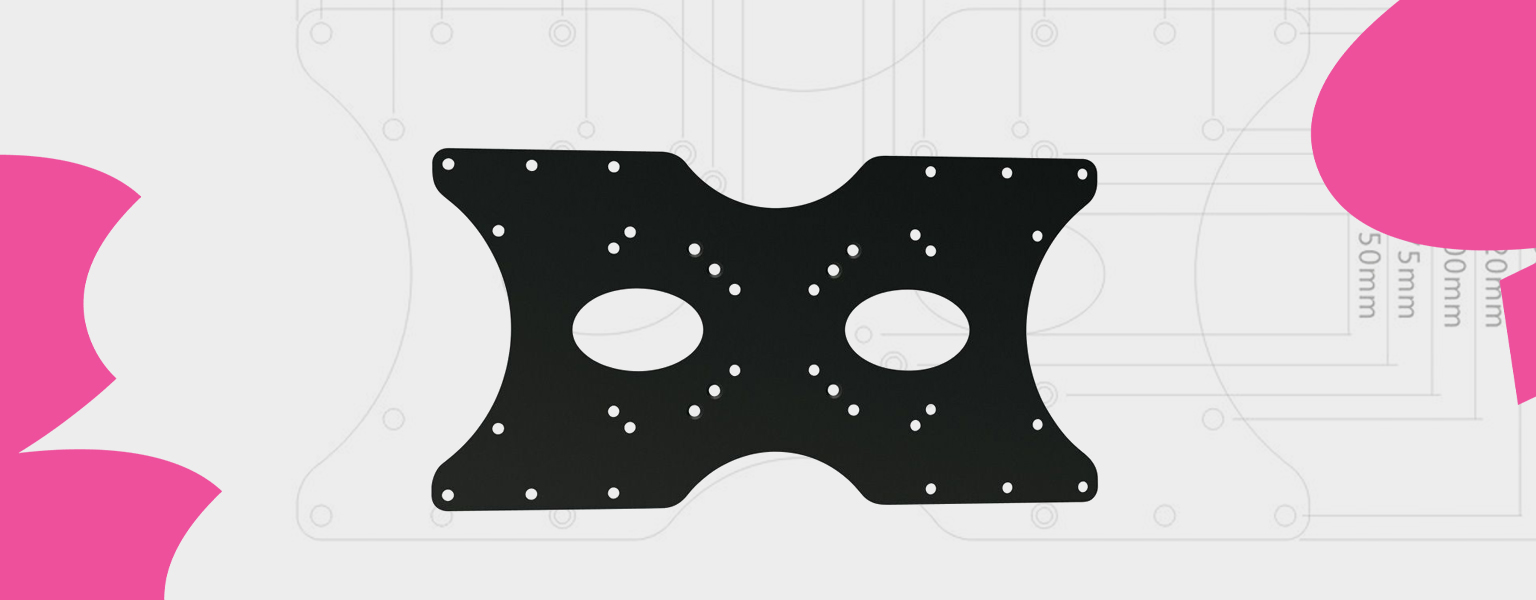 adapter VESA, przedłużenie uchwytu TV, uchwyt TV 400x400, adapter 400x200, montaż TV do VESA, uniwersalny adapter do TV, VESA adapter czarny, VESA 400x400 adapter