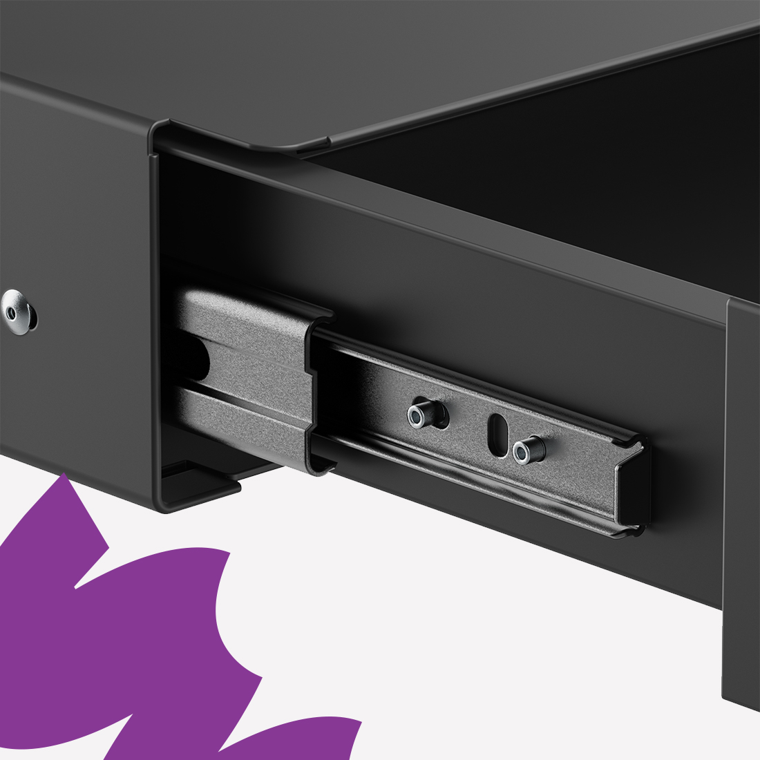 szuflada podbiurkowa z USB, organizer biurkowy Spacetronik, szuflada z ładowarką USB-C, szuflada do biurka z półką, biurowa szuflada podblatowa, nowoczesna szuflada z portami USB, organizer pod biurko z ładowaniem, ergonomiczna szuflada do pracy