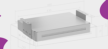 szuflada podbiurkowa z USB, organizer biurkowy Spacetronik, szuflada z ładowarką USB-C, szuflada do biurka z półką, biurowa szuflada podblatowa, nowoczesna szuflada z portami USB, organizer pod biurko z ładowaniem, ergonomiczna szuflada do pracy
