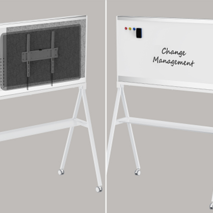 mobilna tablica whiteboard tablica perforowana filc półka Spacetronik SPB230_135_60